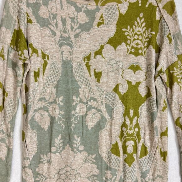 Anthropologie Saturday Sunday Floral Turtleneck Sweater Dress Womens XS Green - Picture 13 of 16